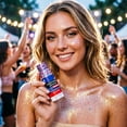 thumbnail image 6 of 4th Of July Red White And Blue Body Glitter Stick With Star Sequins Patriotic Makeup Gel For Women Festival Party Concert Face And Body Sparkle Decorations, 6 of 9