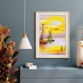thumbnail image 6 of Poster Prints Wall Paper Art Decor Oil Painting Vintage Sailing Boat Sea Ocean Sunset 16x24 inch Photo Picture Poster for Home Bedroom Living Room Kitchen, 6 of 7