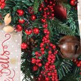 thumbnail image 3 of Guirnalda de Navidad 23 Pulgadas de Lágrima de Navidad Artificial Guirnaldas de Puerta Delantera con Cinta de Campana Lazo de Cono de Pino de Bayas para ANGGREK Otros, 3 of 8