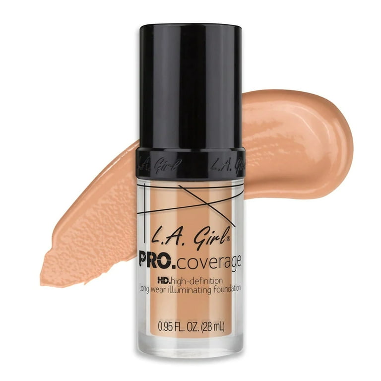 L.A. Girl PRO.coverage HD High-Definition Long Wear Illuminating  Foundation, White 