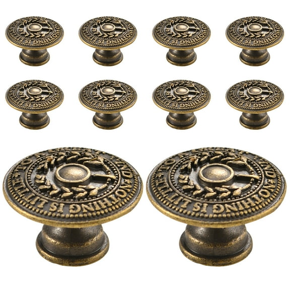unbranded 10 pcs Metal Knobs Decorative Cabinet Knobs Dresser Drawer Knobs Vintage Single Hole Knobs