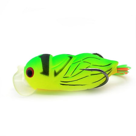 LIVEST Fishing Hook Sharp Strong Penetration Colorful 12.6g Bionic Cicada Artificial Minnow Soft Bait for Fishing Lovers