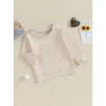 thumbnail image 3 of Bagilaanoe Baby Boy Oversized Romper Sweatshirt Newborn Long Sleeve Bodysuits Letter Embroidery Pullover 3M 6M 12M 18M Infant Casual Tee Tops, 3 of 8