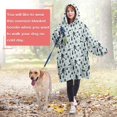 thumbnail image 4 of Wearable Oversized Blanket,Light Blue Bigfoot and Tree Pattern Wearable Blanket Hoodie for Adults,Cozy Hooded Blankets with Super Pockets,Super Warm Fuzzy Pullover for Women & Men, 4 of 6