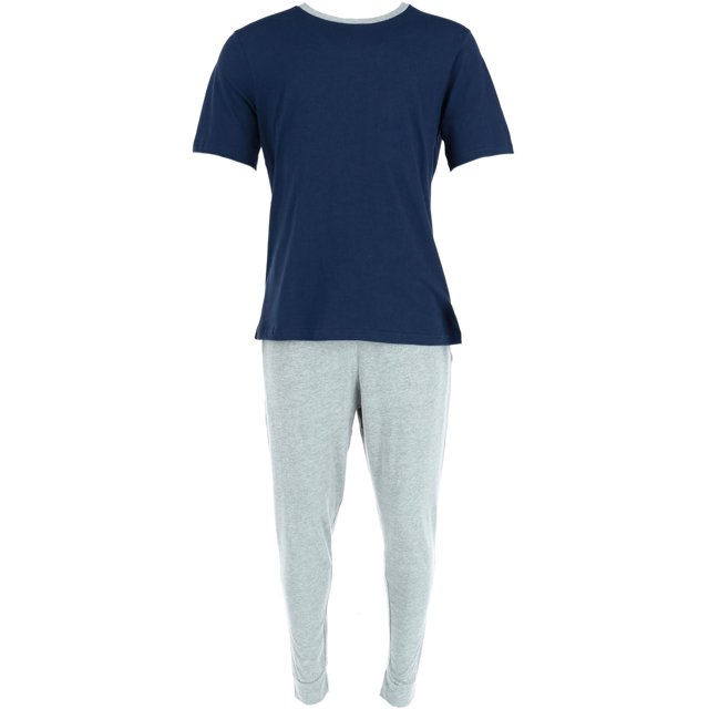 Ten West Apparel Knit Solid Short Sleeve Long Leg Pajama Set (Men)