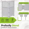 thumbnail image 5 of Homall Outdoor Patio 4 Panel Screen Enclosure,Plastic Privacy Screens, Air Conditioner Fence Panels, Trash Can Fence for Garden,Gray, 5 of 7