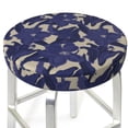thumbnail image 3 of KLL Lilies Flowers Round Bar Chair Cushion Cover 13 inch ,Bar Stool Protector with Elastic, Soft Washable, 3 of 6