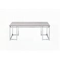 thumbnail image 3 of Versatile Natural Oak and Chrome Coffee Table Supported by Metal Sled, 3 of 6
