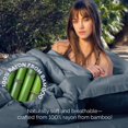 thumbnail image 2 of Southshore Fine Living, Inc. Rayon Derived from Bamboo Full Size Duvet Cover Set, Steel Blue, 2 of 8