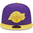 thumbnail image 2 of Men's New Era Purple/Gold Los Angeles Lakers Gameday Gold Pop Stars 59FIFTY Fitted Hat, 2 of 6