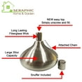 thumbnail image 6 of Seraphic Metal Citronella Torches for Outside - Large 30oz Table Top Torch, Stainless Steel, 6 of 6