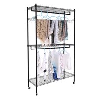 Zimtown Wire Shelving Garment Rack Closet System Storage Organizer  Clothes Hanger Dry Shelf