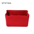 thumbnail image 1 of Felt Insert Make Up Bag Portable Multi-pockets Large Capacity Cosmetic Storage Organizer Inner Accessory for Home Bathroom 22x12x13cm, 1 of 9
