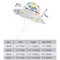 thumbnail image 3 of Gelikeya Toddler Baby Sun Hat 12-24 Months Cute Floral Print Bucket Hat Adjustable Wide Brim Summer Beach Hat Soft Baby Cotton Hats Z01-White, 3 of 5