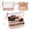03-rose gold clear, variant on PETGLE Large Cosmetic Bag, Marble Black Travel Makeup Bag Waterproof Makeup Organizer Bag Portable Makeup Bag Purse Small Toiletry Bag for Women