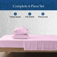 thumbnail image 3 of 900 Thread Count 100% Egyptian Cotton 4-Piece Bed Sheet Set (1 Flat, 1 Fitted Sheet, 2 Pillow Covers) 15 Inches Deep Pocket Size Queen Color Lavender Stripe, 3 of 5