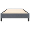 thumbnail image 4 of vidaXL Bed Frame Dark Grey 100x203 cm Twin XL Velvet, 4 of 7