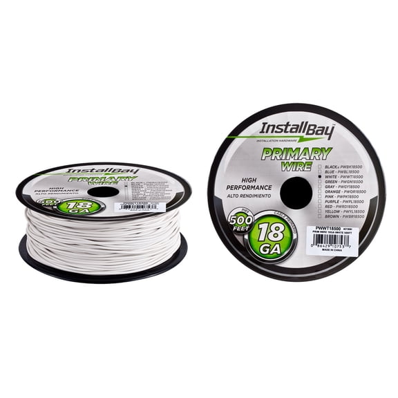 Primary Wire 18 Gauge White - Coil of 500 feet