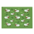 thumbnail image 1 of Sheep Cutting Board, Illustration of Fluffy Farm Animals Repetitive Pattern, Decorative Tempered Glass Cutting and Serving Board, in 3 Sizes, by Ambesonne, 1 of 2