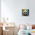 thumbnail image 4 of ZHONGYUTONG Panda Wall Art Cute Panda Reading Book Poster Prints Abstract Colorful Animal Canvas Picture Funny Artwork for Nursery Kids Room Classroom Decor (12.00" x 12.00"), 4 of 6