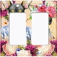 thumbnail image 6 of Metal Light Switch Plate Cover Cute Chihuahua Floral Wedding Beige DOG023, 6 of 13