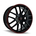 thumbnail image 1 of Touren 5-110, 5-115 PCD Tr60 Roue Anneau Noir & Rouge, 1 of 1