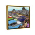 thumbnail image 4 of Stupell Industries Vintage Parking Lot Transportation Painting Gold Floater Framed Canvas Art Print Wall Art, 21 x 17, 4 of 10