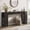 Black, variant on Farmhouse Console Table Style Floating Wall Shelves, 6-Pack Rectangular Oak Shelves with Light Brown Wooden Grain Finish, Brown Top & Base, Decor-Themed Wall Mounted Storage, Sturdy L-Shaped Metal Br