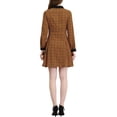 thumbnail image 3 of INSPIRE CHIC Women's Peter Pan Collar Contrast Retro Plaid Dress S Yellow, 3 of 6
