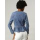 thumbnail image 5 of Chaqueta de mezclilla Allegra K con cuello redondo y botones para mujer Azul claro M, 5 of 6