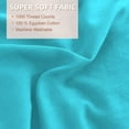 thumbnail image 7 of D.N.G. BEDDINGS 3 Piece Luxury 5 Inch Two Layer Ruffle Comforter Set Premium Super Soft, 800 TC, 100% Egyptian Cotton, Super Soft, Super King Size Turquoise Blue Color, 7 of 7