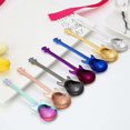 thumbnail image 5 of Guitar Spoon Set, Colorful 18/10 304 Food Safe Stainless Steel Tea Dinner Table Mixing Spoon Kit, Dessert Coffee Sugar Spoon for Ice-cream, Milkshake, Coffee and More, 4.7 Inches, Set of 7, 5 of 9