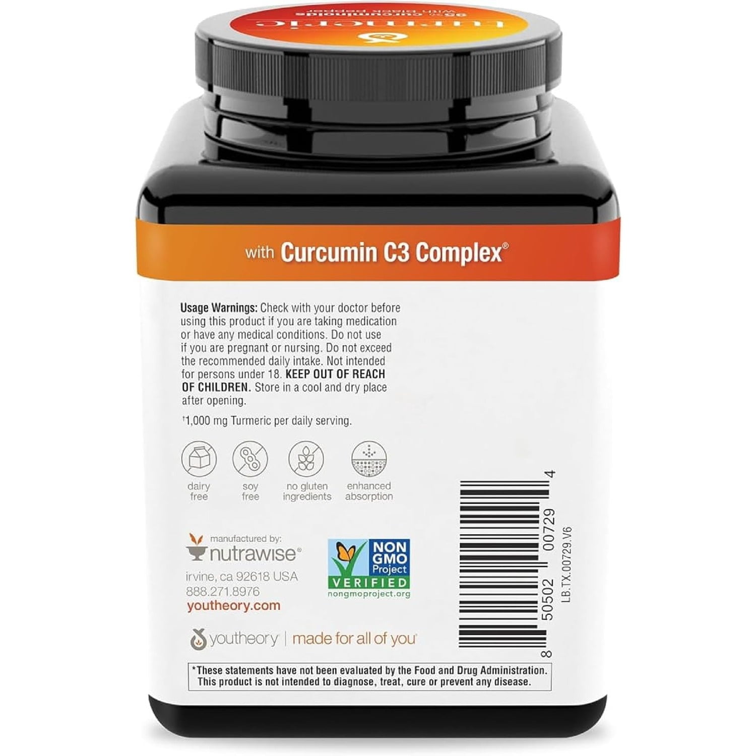 Youtheory Turmeric Extra Strength - 1,000 mg - Supports Muscle & Joint Health* - Contains Bioenhancers, Curcuminoids & Herbal Extracts - USP Verified - 180 Vegetarian Capsules,2 Pack (180-Day Supply)