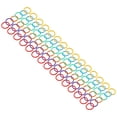 thumbnail image 3 of Plastic Book Rings, Loose Leaf Rings Flexible 6 Colors 27mm ID 90Pcs Long Lasting Easily Open Close Clear Classify  For Document  For Organization, 3 of 8