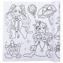 FONDOTIN Coloring Paper Roll For Children Repeated Paste 1Pack 118x12In