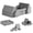 Gray, variant on Hironpal 12 PCS Modular Kids Play Couch,Foam Toddler Sofa for Boys & Girls,DIY Creativing Kids Sofa for Playroom,Multicolor