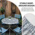 thumbnail image 2 of Blue Paisley Round Tablecloth for 36-44 Inch Tables,Fitted Table Cover with Elastic Edge,Ethnic Vintage Floral Botanical Abstract Waterproof Outdoor Table Cloth Protector for Patio Garden Dinner, 2 of 9