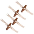 thumbnail image 4 of 12 pares de botones de palanca Botones de cuerno Cierres de botón de palanca Botones para coser con cuerda Botón de costura de madera de olivo 1/2 agujero para abrigo chaqueta costura bricolaje, 4 of 5