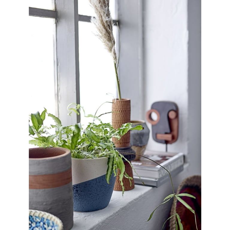 Bloomingville Hand-Painted Stoneware Planter, Sand Finish, Multi Color  (Holds 5" Pot) - Walmart.com