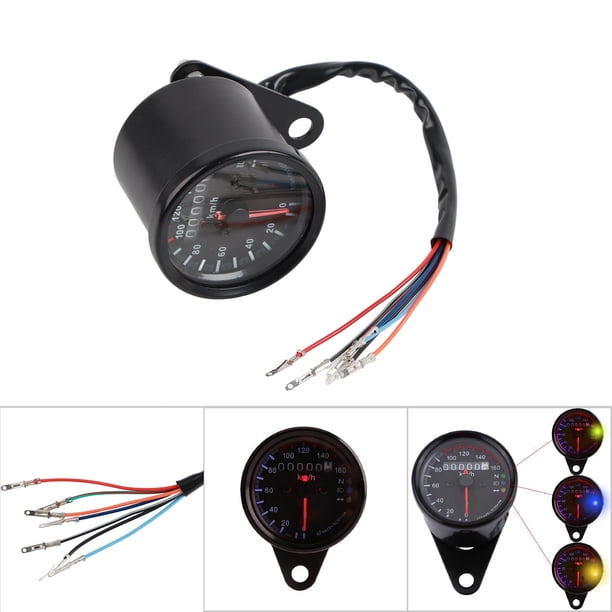 Velocímetro Universal Del Odómetro De La Motocicleta De La Señal De La Retroiluminación LED Para La Mayoría De Las Motocicletas 12V