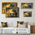 thumbnail image 4 of Designart Funny Frog Enjoying His Bath II Canvas Wall Art, 4 of 5