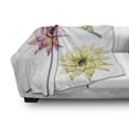 thumbnail image 3 of Cactus Soft Flannel Fleece Throw Blanket, Vector Image Watercolored Cactus Flowers Vividly Colored Desert Nature Print, Cozy Plush for Indoor and Outdoor Use, 50" x 70", Pink and White, by Ambesonne, 3 of 6