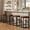 Retro Brown, variant on Modern Backless Counter Height Bar Stools Set of 4 – 24.6" Green PU Leather Upholstered Seats, Metal X-Frame, Footrest – Ideal for Kitchen, Home Bar