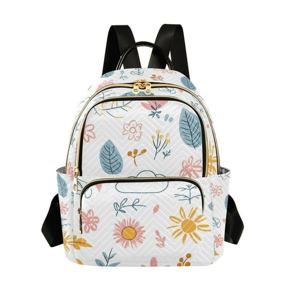 FORMRS Mini Backpack Purse for Women Travel Daypack Casual Shoulder Bag, Cartoon Doodles