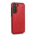 thumbnail image 6 of Compatible with Galaxy S23 Case Wallet with Card Holder,Embossed Butterfly Pattern PU Leather Double Magnetic Buttons Flip Shockproof Protective Cover for Samsung Galaxy S23, Red, 6 of 9