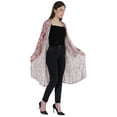 thumbnail image 3 of Moomaya Womens Printed Front Open Shrug Full Sleeve Summer Sheer Cardigan, 3 of 8