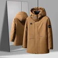 thumbnail image 5 of Nueva chaqueta de plumón de longitud media de invierno para hombre, chaqueta gruesa de plumón de pato blanco con capucha informal a la moda para hombre, abrigo nuevo, 5 of 5