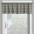 thumbnail image 2 of Ambesonne Boho Valance Pack of 2, Geometrical Circles Pattern, 42"X18", Champagne and Charcoal Grey, 2 of 5