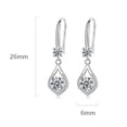 thumbnail image 5 of Riguas 1 Pair Women Hanging Earrings Blue Rhinestone Water Drop Shape Drop Earrings Hollow Out Dangling Earrings for Prom Party Datings, 5 of 7