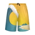 thumbnail image 2 of Men's Pajama Bottoms Athletic Shorts For Men Casual Cotton A Huge Ocean Waves and Sand, 2 of 7